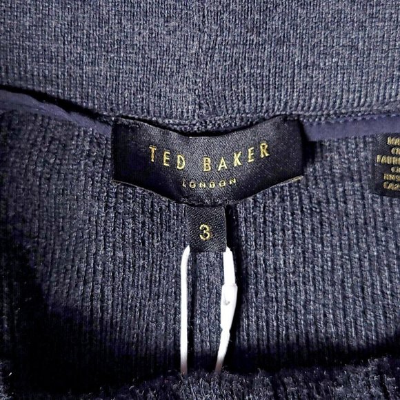 Ted Baker Womens Knit Joggers Gray Charcoal High Rise Pull On Pants 3 New - Picture 9 of 11